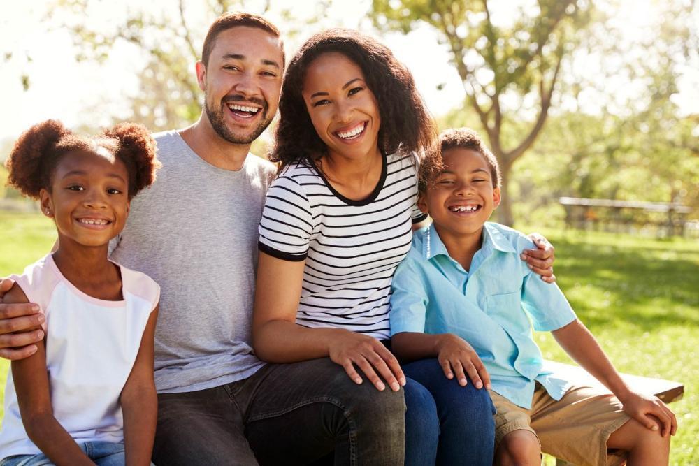 Family of four after family counseling in federal way