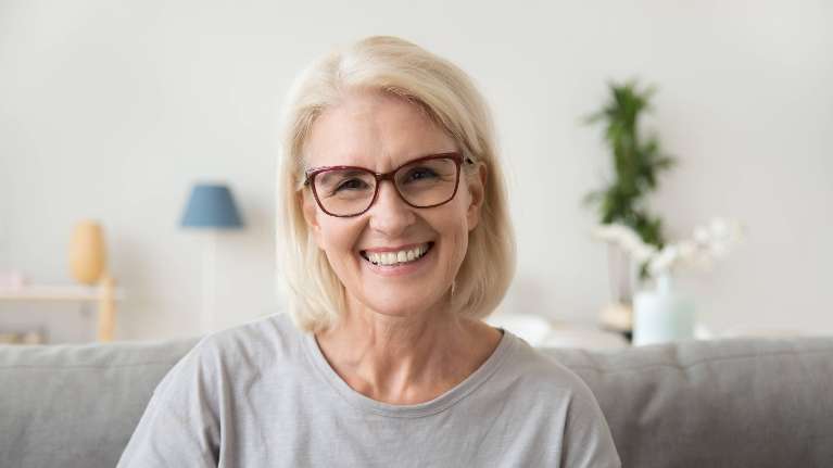 woman smiling